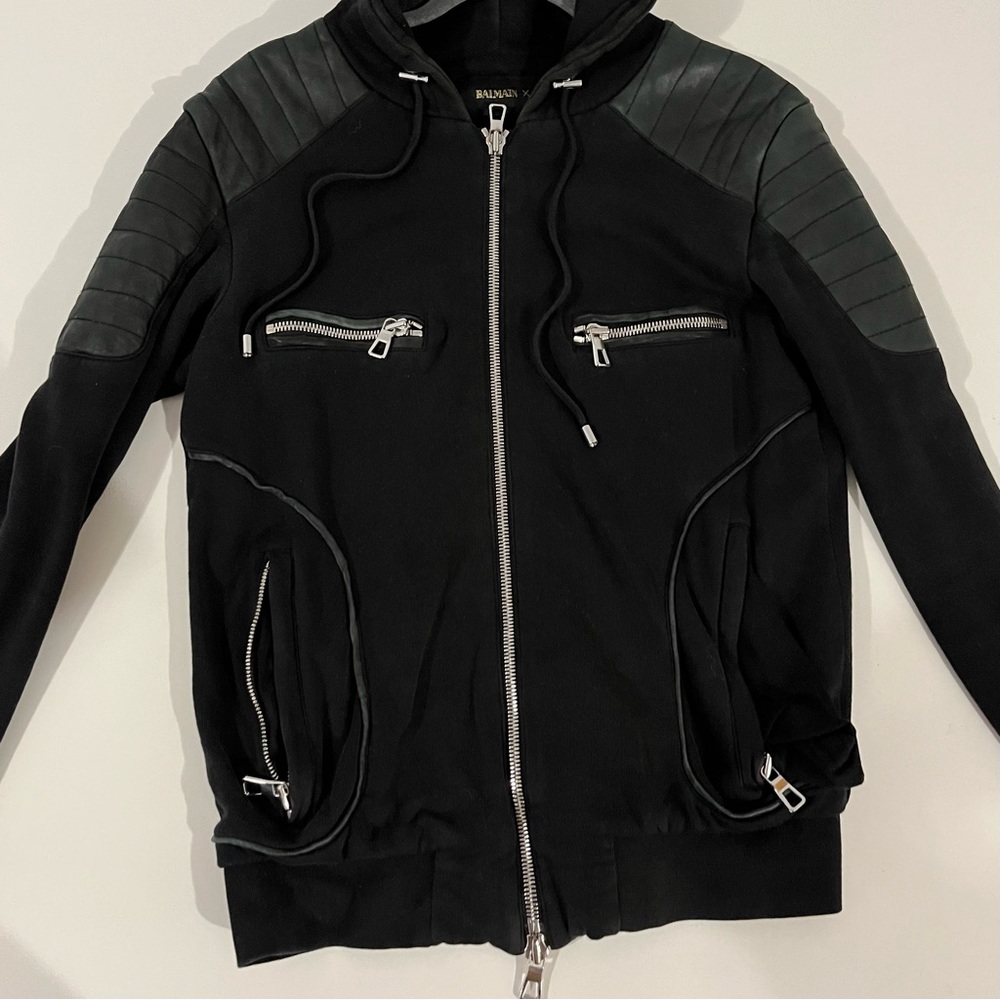 Balmain x H&M Quilted Moto Biker